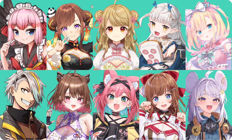 参加VTuber全員の写真